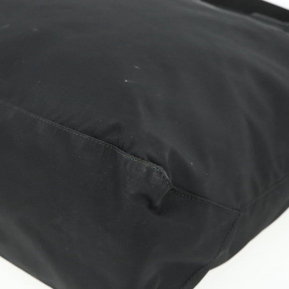 PRADA Hand Bag Nylon 2way Black Silver Auth ep14390A