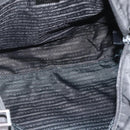 PRADA Hand Bag Nylon 2way Black Silver Auth ep14390A-11
