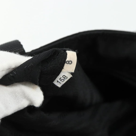 PRADA Hand Bag Nylon 2way Black Silver Auth ep14390A
