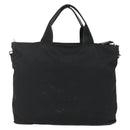 PRADA Hand Bag Nylon 2way Black Silver Auth ep14390A-2