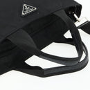 PRADA Hand Bag Nylon 2way Black Silver Auth ep14390A-7