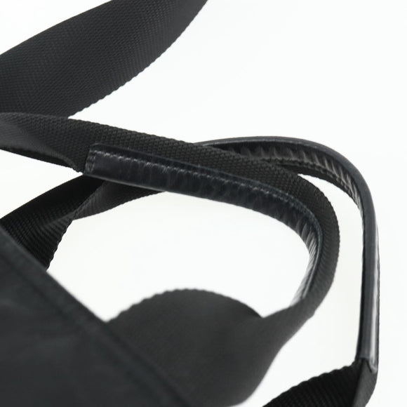 PRADA Hand Bag Nylon 2way Black Silver Auth ep14390A