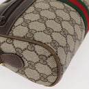 GUCCI GG Supreme Web Sherry Line Bag PVC Beige Gold 010 378 Auth ep14400-8