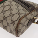 GUCCI GG Supreme Web Sherry Line Bag PVC Beige Gold 010 378 Auth ep14400-15