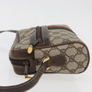 GUCCI GG Supreme Web Sherry Line Bag PVC Beige Gold 010 378 Auth ep14400-4