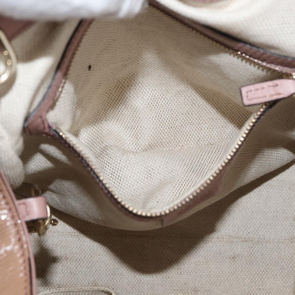GUCCI Soho Hand Bag Leather 2way Beige Gold 336751 Auth ep14410A
