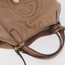 GUCCI Soho Hand Bag Leather 2way Beige Gold 336751 Auth ep14410A-6