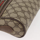 GUCCI GG Supreme Web Sherry Line Bag PVC Beige Gold 001 44 6655 Auth ep14411-14