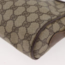 GUCCI GG Supreme Web Sherry Line Bag PVC Beige Gold 001 44 6655 Auth ep14411-17