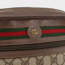 GUCCI GG Supreme Web Sherry Line Bag PVC Beige Gold 001 44 6655 Auth ep14411-18