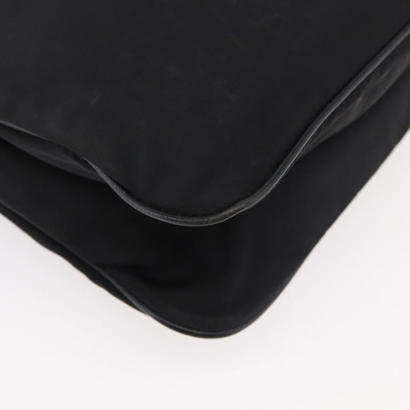 PRADA Shoulder Bag Nylon Black Silver Auth ep14418A