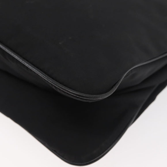 PRADA Shoulder Bag Nylon Black Silver Auth ep14418A