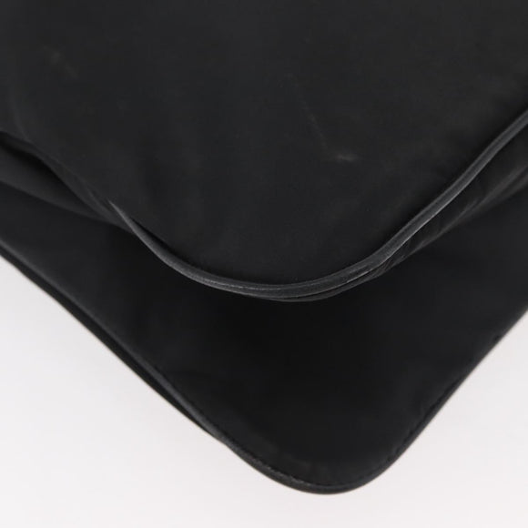 PRADA Shoulder Bag Nylon Black Silver Auth ep14418A