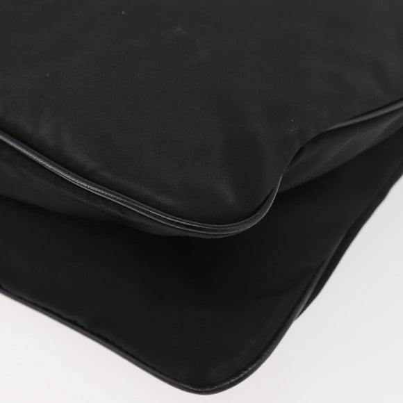 PRADA Shoulder Bag Nylon Black Silver Auth ep14418A