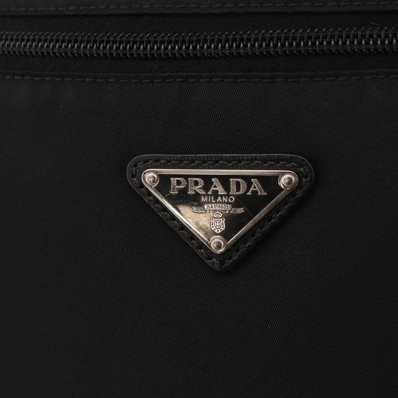 PRADA Shoulder Bag Nylon Black Silver Auth ep14418A