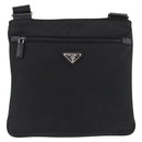 PRADA Shoulder Bag Nylon Black Silver Auth ep14418A-13