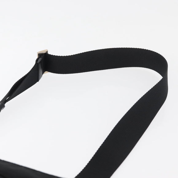 PRADA Shoulder Bag Nylon Black Silver Auth ep14418A