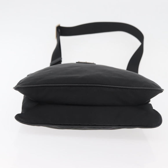 PRADA Shoulder Bag Nylon Black Silver Auth ep14418A