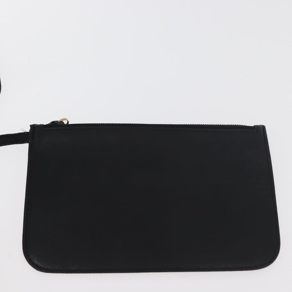 GUCCI Bamboo Shoulder Bag Leather Black Gold 001 2058 1880 0 Auth ep14420
