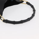 GUCCI Bamboo Shoulder Bag Leather Black Gold 001 2058 1880 0 Auth ep14420-7