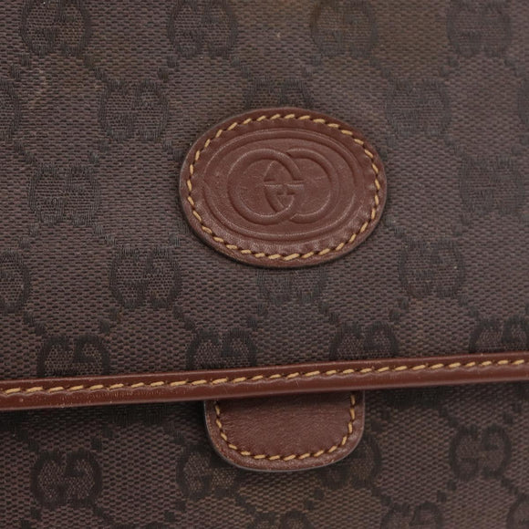 GUCCI GG Supreme Shoulder Bag PVC Brown Gold 004 49 0195 Auth ep14421