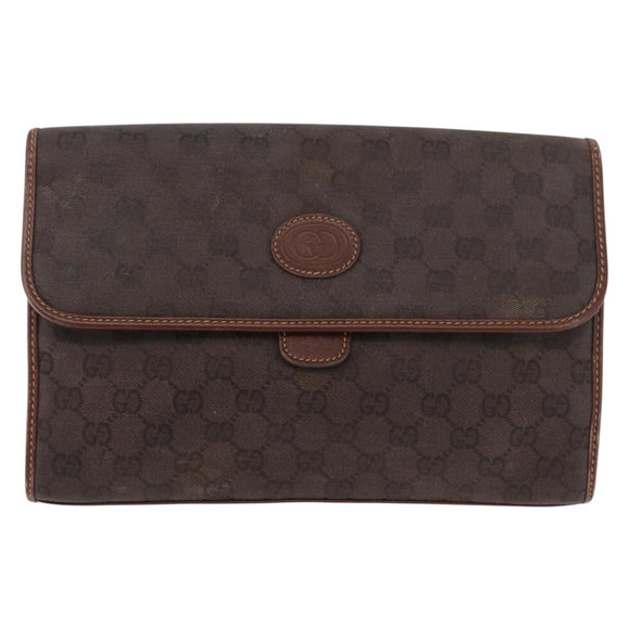 GUCCI GG Supreme Shoulder Bag PVC Brown Gold 004 49 0195 Auth ep14421