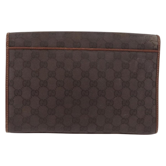 GUCCI GG Supreme Shoulder Bag PVC Brown Gold 004 49 0195 Auth ep14421