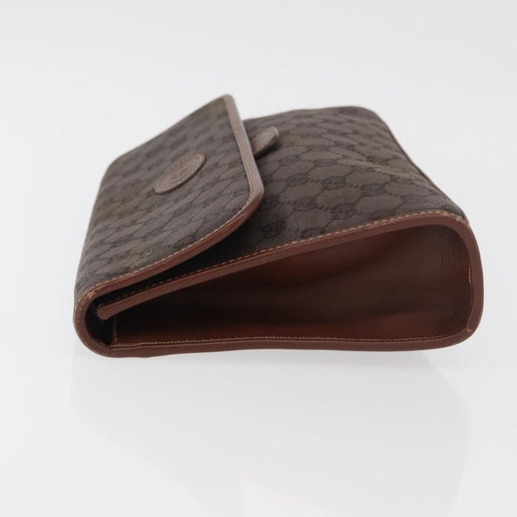 GUCCI GG Supreme Shoulder Bag PVC Brown Gold 004 49 0195 Auth ep14421