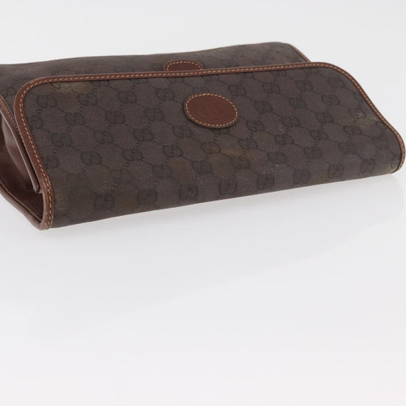 GUCCI GG Supreme Shoulder Bag PVC Brown Gold 004 49 0195 Auth ep14421