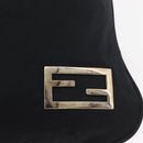 FENDI Shoulder Bag Nylon Black Silver Auth ep14422-10