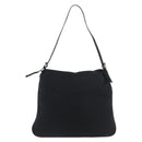FENDI Shoulder Bag Nylon Black Silver Auth ep14422-2