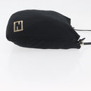 FENDI Shoulder Bag Nylon Black Silver Auth ep14422-3