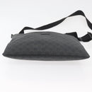 GUCCI GG Supreme Shoulder Bag PVC Black Silver 162904 Auth ep14425-6