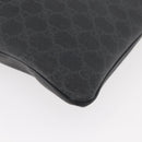 GUCCI GG Supreme Shoulder Bag PVC Black Silver 162904 Auth ep14425-9