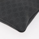 GUCCI GG Supreme Shoulder Bag PVC Black Silver 162904 Auth ep14425-17