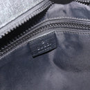 GUCCI GG Supreme Shoulder Bag PVC Black Silver 162904 Auth ep14425-19
