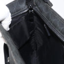 GUCCI GG Supreme Shoulder Bag PVC Black Silver 162904 Auth ep14425-21