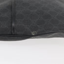 GUCCI GG Supreme Shoulder Bag PVC Black Silver 162904 Auth ep14425-5