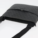 GUCCI GG Supreme Shoulder Bag PVC Black Silver 162904 Auth ep14425-7
