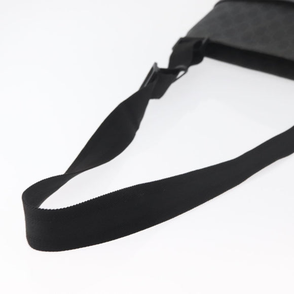 GUCCI GG Supreme Shoulder Bag PVC Black Silver 162904 Auth ep14425