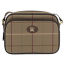 Burberrys Nova Check Shoulder Bag Canvas Beige Gold Auth ep14427A-13