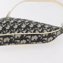 Christian Dior Trotter Canvas Saddle Pouch PVC Black Silver Auth ep14436-14