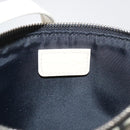 Christian Dior Trotter Canvas Saddle Pouch PVC Black Silver Auth ep14436-17