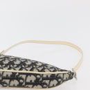 Christian Dior Trotter Canvas Saddle Pouch PVC Black Silver Auth ep14436-8