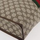 GUCCI GG Supreme Web Sherry Line Tote Bag PVC Beige Gold 010 378 Auth ep14443-14