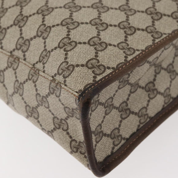 GUCCI GG Supreme Web Sherry Line Tote Bag PVC Beige Gold 010 378 Auth ep14443
