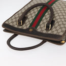 GUCCI GG Supreme Web Sherry Line Tote Bag PVC Beige Gold 010 378 Auth ep14443-6