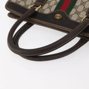 GUCCI GG Supreme Web Sherry Line Tote Bag PVC Beige Gold 010 378 Auth ep14443-7