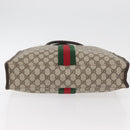 GUCCI GG Supreme Web Sherry Line Tote Bag PVC Beige Gold 010 378 Auth ep14443-5