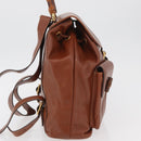 GUCCI Bamboo Backpack Leather Brown Gold 003 2058 0016 Auth ep14447-4